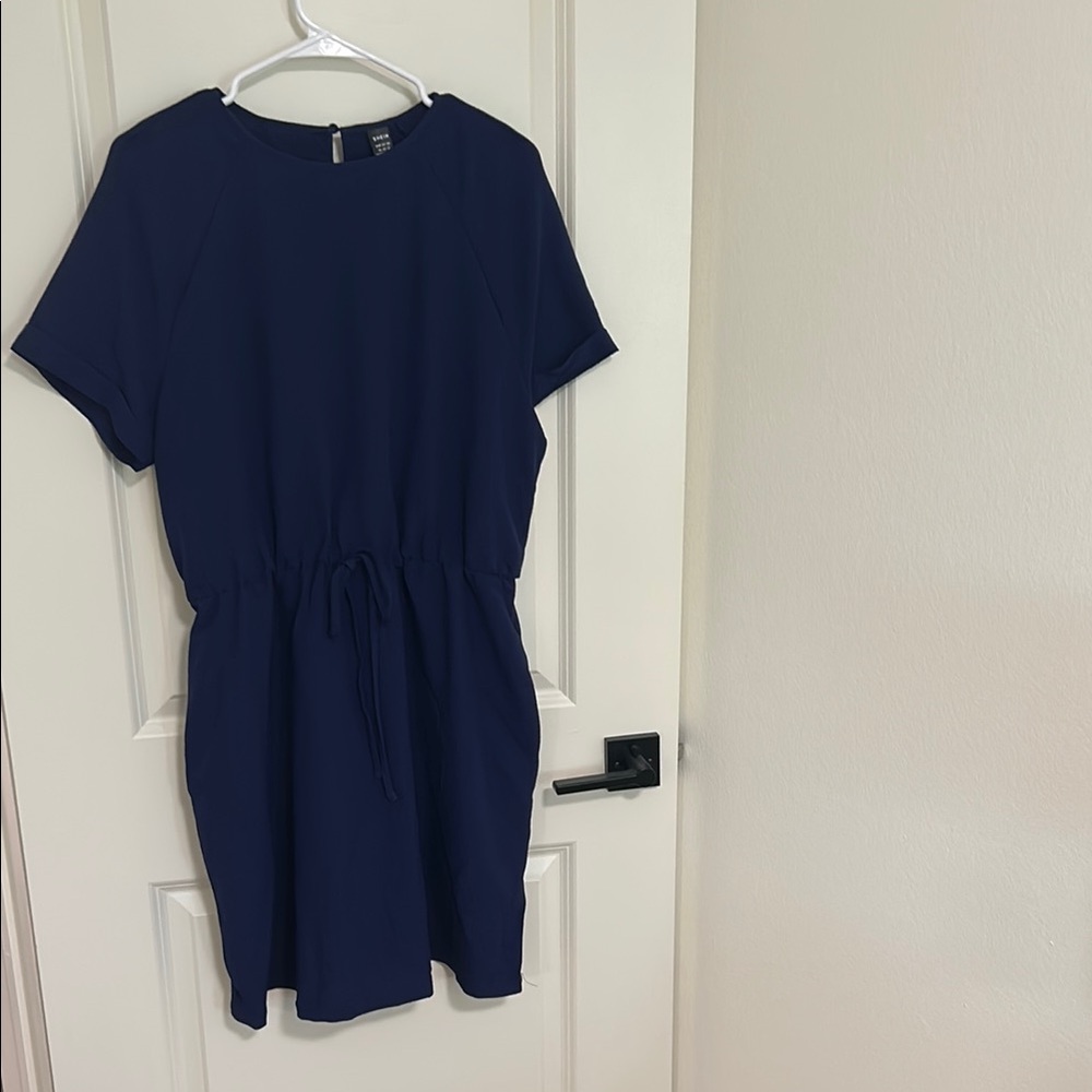 SHEIN Blue Raglan Sleeve Mini Dress